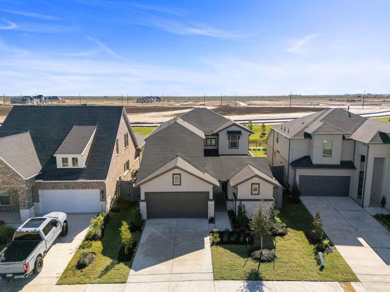 Front exterior of a new home in Jubilee 45' 70', Hockley, TX, highlighting curb appeal (Image 2).