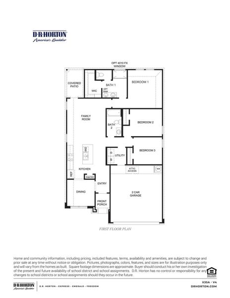 A well-designed first-floor layout features an attached garage and a welcoming front porch. A well-designed first-floor layout features an attached garage and a welcoming front porch.