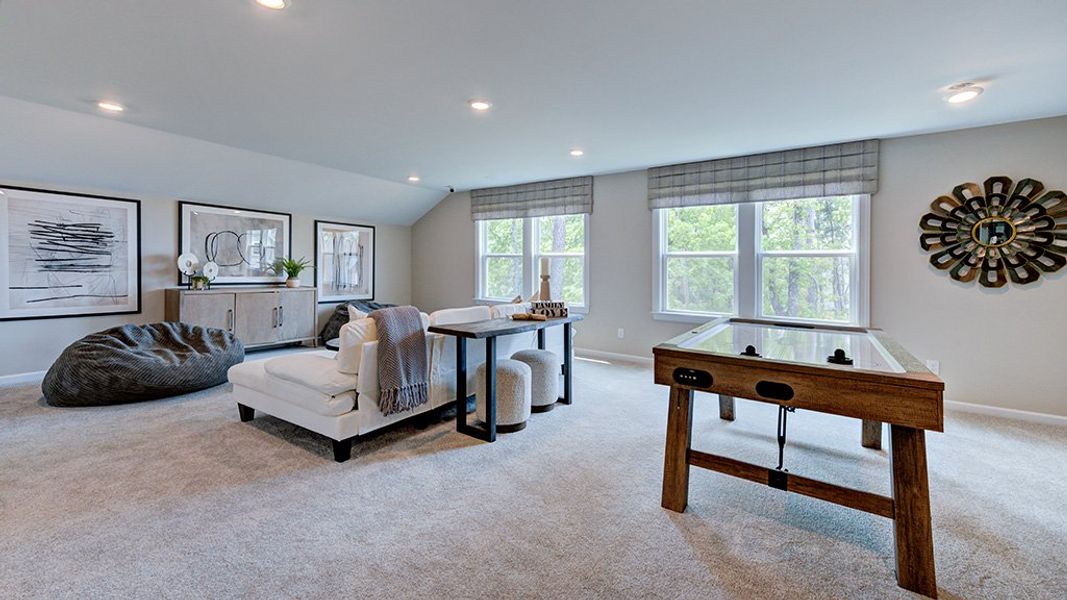 Furnished interior view inside a new home in Silverstone, Knightdale (Image 22). Furnished interior view inside a new home in Silverstone, Knightdale (Image 22).