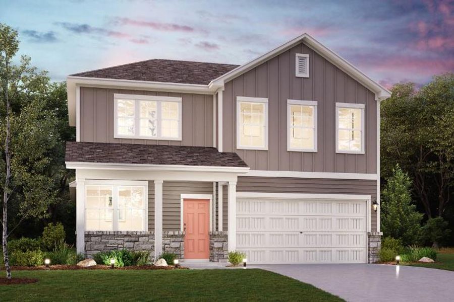 A charming exterior with a blend of siding and stone accents creates inviting curb appeal. A charming exterior with a blend of siding and stone accents creates inviting curb appeal.