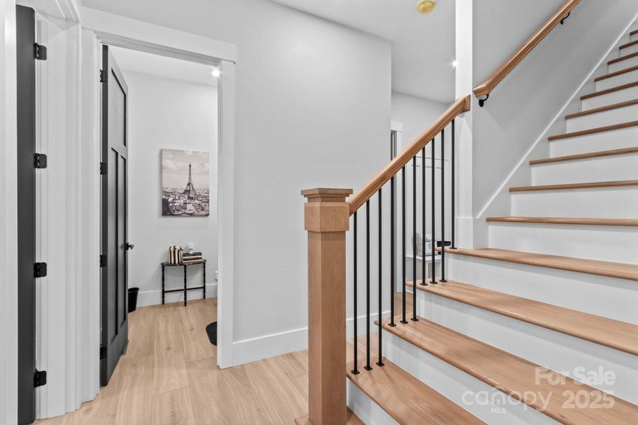 No carpet in home. Luxury plank or tile or wood steps.