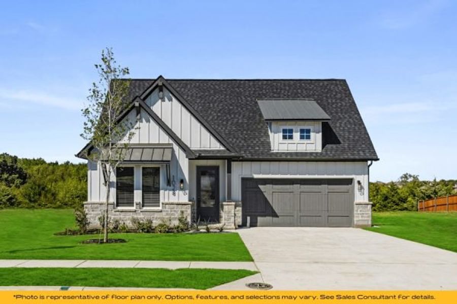 Representative exterior photo of a completed home built from the The Catalina by Stonefield Homes in The Highlands, Rockwall, TX (Image 37).