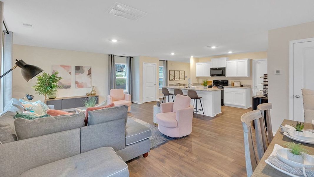Furnished interior view inside a new home in The Hideaway at Fox Meadows, Bluff City (Image 8).
