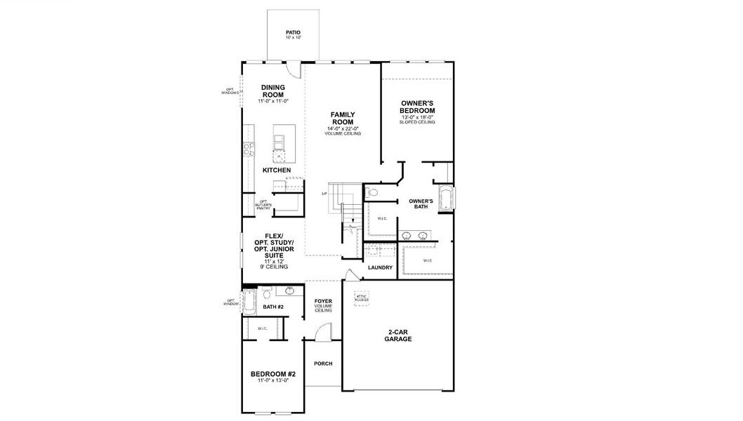 2D floor plan layout of this home in Chaparral Park, Oak Point, TX (Image 3). 2D floor plan layout of this home in Chaparral Park, Oak Point, TX (Image 3).