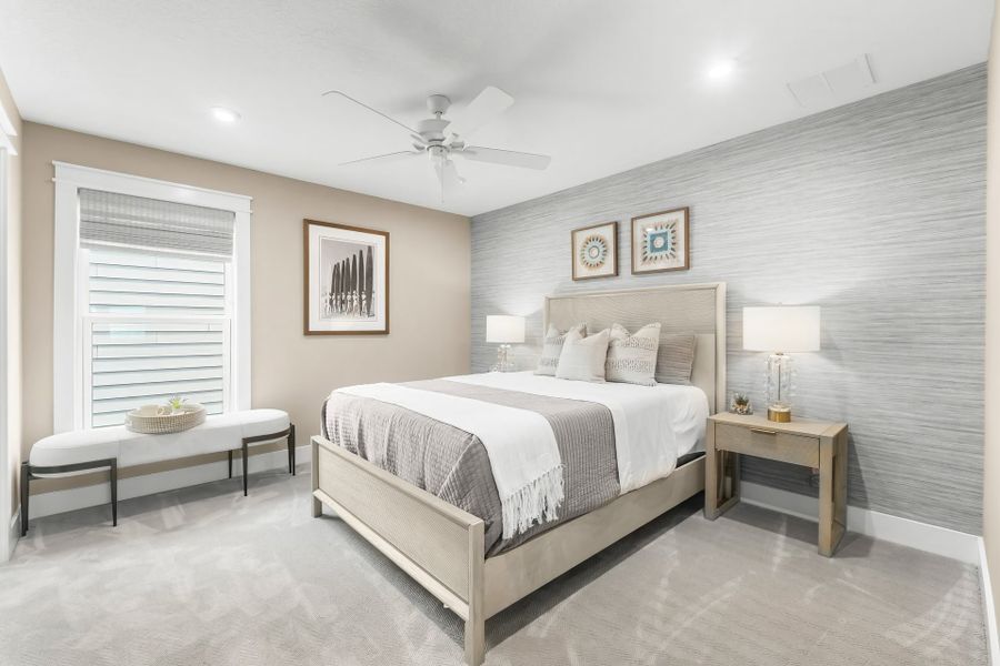 Furnished interior view inside a new home in Salt Grass at Ward Creek, Panama City Beach (Image 18). Furnished interior view inside a new home in Salt Grass at Ward Creek, Panama City Beach (Image 18).