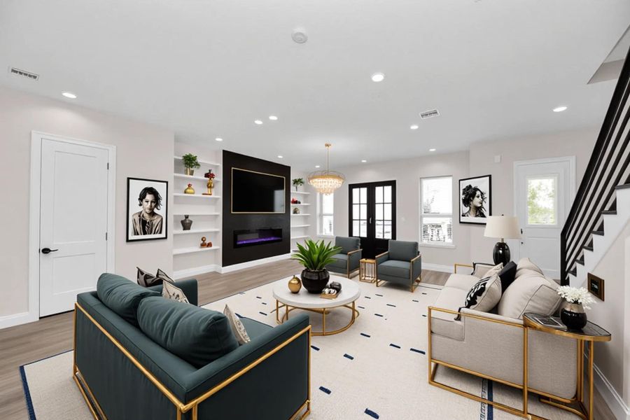 Furnished interior view inside a new home in , Houston (Image 4).
