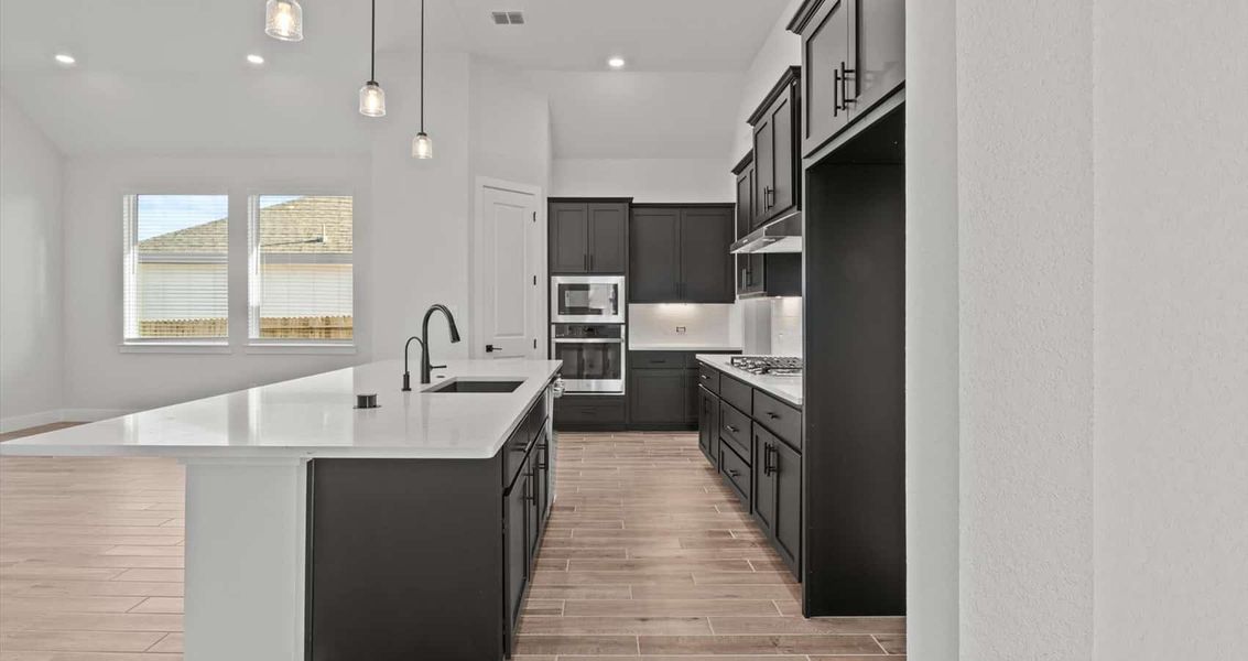 Furnished interior view inside a new home in Village at Three Oaks, Seguin (Image 5). Furnished interior view inside a new home in Village at Three Oaks, Seguin (Image 5).