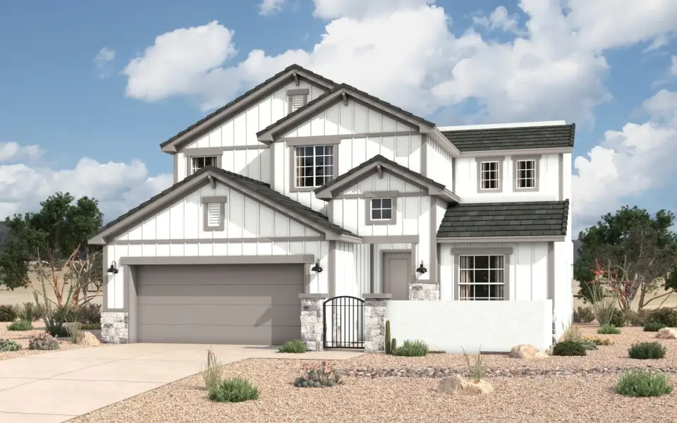 Representative exterior photo of a completed home built from the Capitan by Hakes Brothers in Verdancia, El Paso, TX (Image 23).