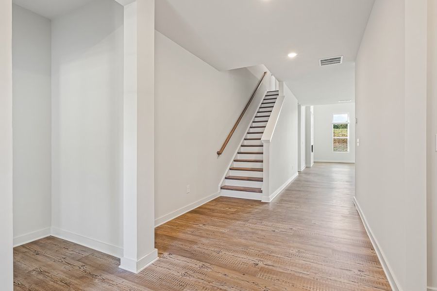 A staircase in a house.