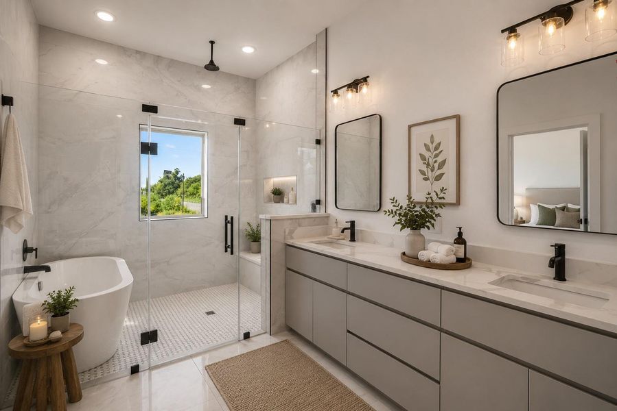 Furnished interior view inside a new home in , Houston (Image 8).