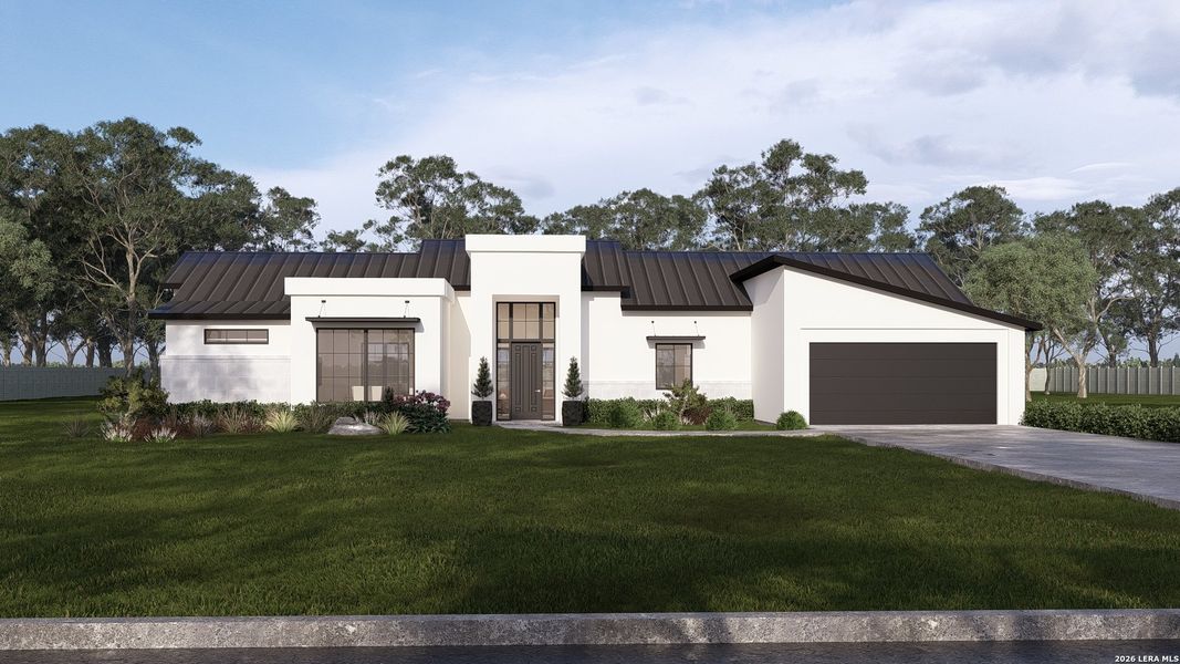 Front exterior of a new home in , Spring Branch, TX, highlighting curb appeal (Image 1). Front exterior of a new home in , Spring Branch, TX, highlighting curb appeal (Image 1).