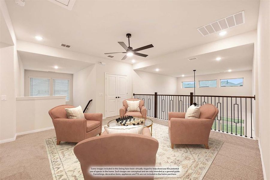 Furnished interior view inside a new home in Union Park Classic 55, Little Elm (Image 6).