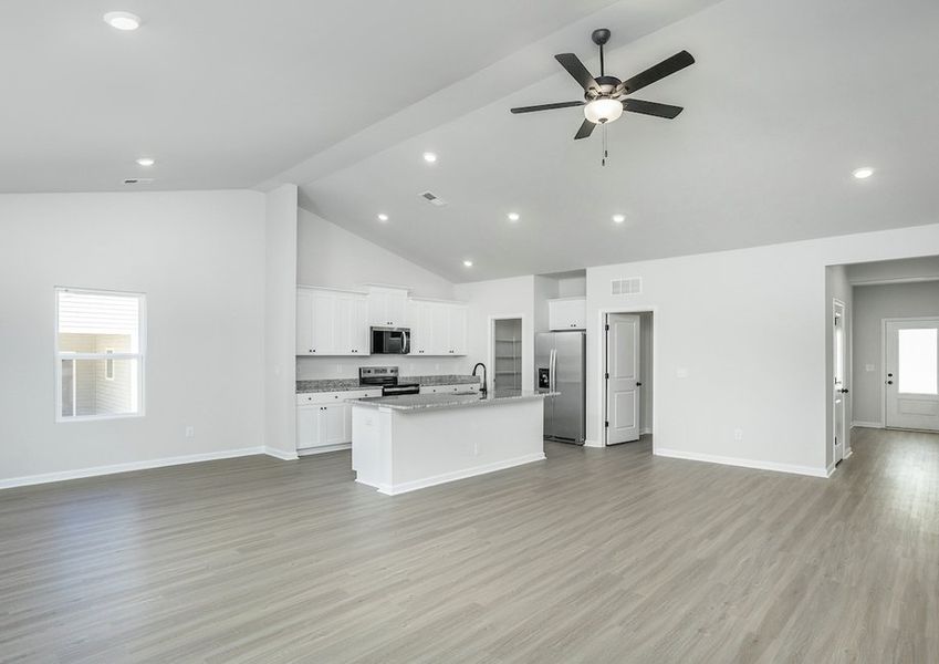 The Burton has a spacious, open-concept layout.