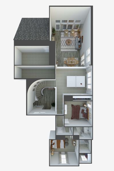 2D floor plan layout for the Longspur by Tri Pointe Homes in Clopton Farms, Montgomery, TX (Image 5). 2D floor plan layout for the Longspur by Tri Pointe Homes in Clopton Farms, Montgomery, TX (Image 5).