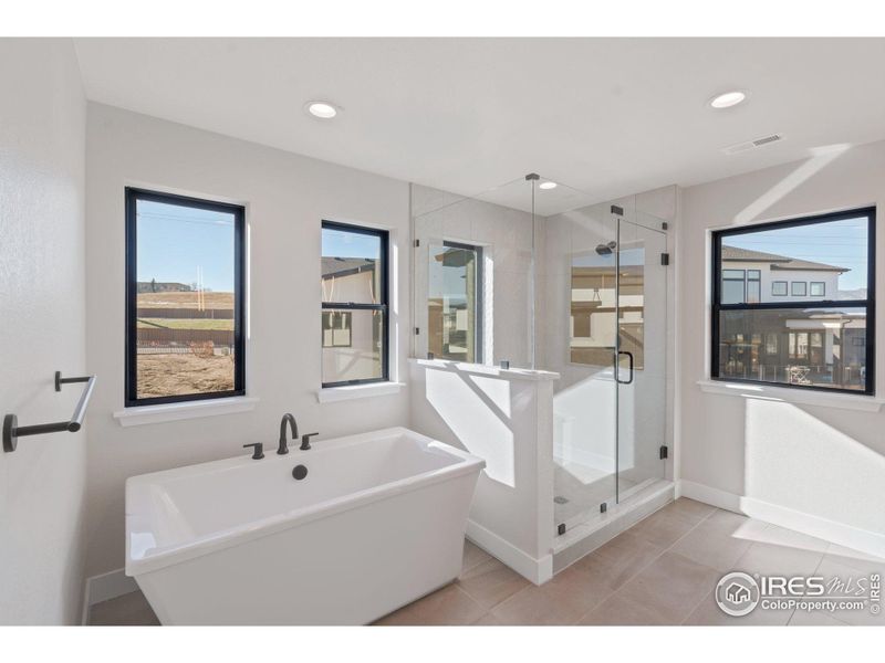 Luxurious Primary Bathroom w/ Freestanding Tub and Large Shower