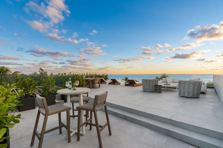 Exterior details and patio area of a home in , Miami Beach (Image 32). Exterior details and patio area of a home in , Miami Beach (Image 32).