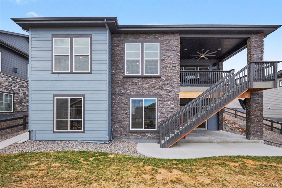 Exterior details and patio area of a home in , Aurora (Image 3).