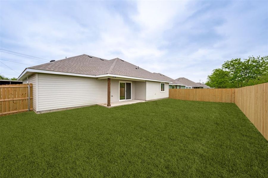 Exterior details and patio area of a home in , Whitesboro (Image 19). Exterior details and patio area of a home in , Whitesboro (Image 19).