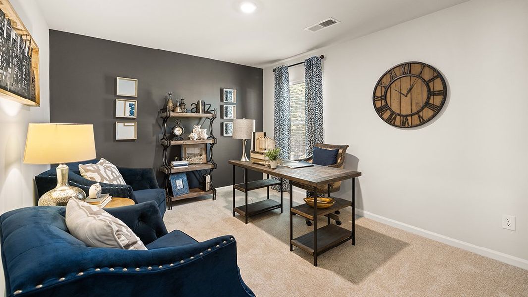 Representative furnished interior of a home built from the Elle by D.R. Horton in Highland Hills, Graniteville (Image 35). Representative furnished interior of a home built from the Elle by D.R. Horton in Highland Hills, Graniteville (Image 35).