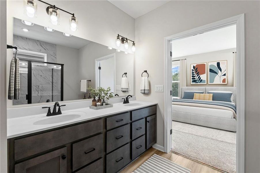 Furnished interior view inside a new home in Laurel Farms, Dallas (Image 13). Furnished interior view inside a new home in Laurel Farms, Dallas (Image 13).