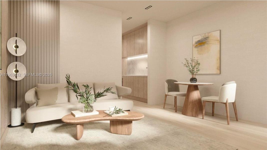 Furnished interior view inside a new home in , Miami Beach (Image 7).