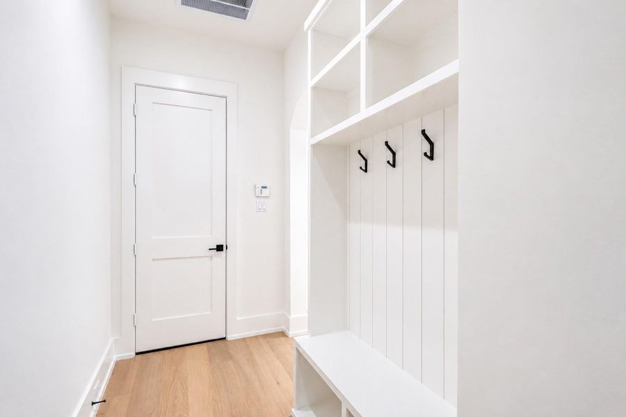 Mudroom with lockers Mudroom with lockers