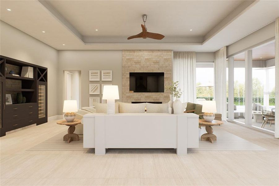 Furnished interior view inside a new home in , Orlando (Image 12). Furnished interior view inside a new home in , Orlando (Image 12).