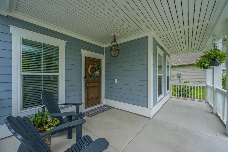 Exterior details and patio area of a home in Sea Island Preserve, Johns Island (Image 42).