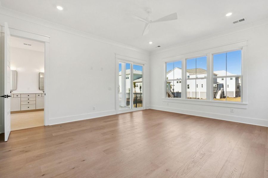 Spacious, unfurnished interior of a new home in Overlook at Copahee Sound, Awendaw (Image 70).