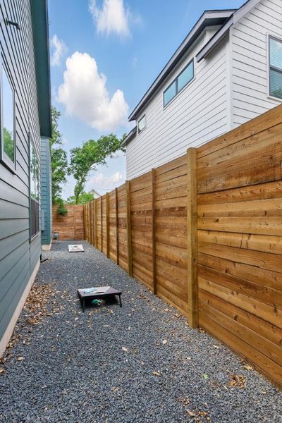 View of fenced backyard View of fenced backyard