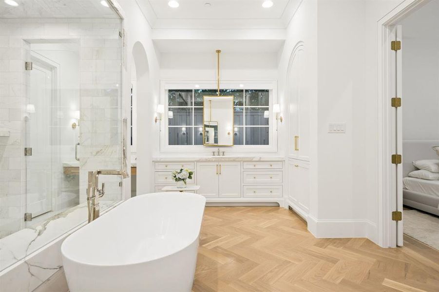 Furnished interior view inside a new home in , Dallas (Image 23).