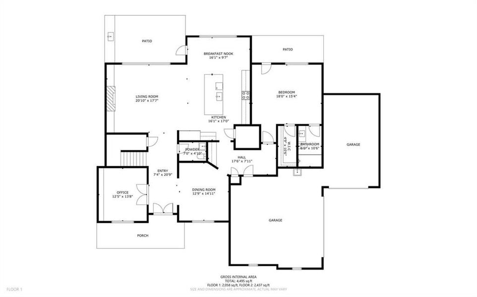 2D floor plan layout of this home in , Jefferson, GA (Image 7).