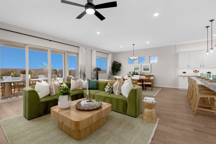 Representative furnished interior of a home built from the Flint by Mattamy Homes in Bella Vista Farms, Queen Creek (Image 8). Representative furnished interior of a home built from the Flint by Mattamy Homes in Bella Vista Farms, Queen Creek (Image 8).