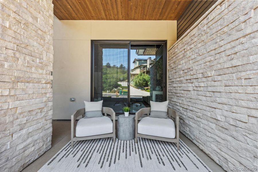 Exterior details and patio area of a home in , Castle Rock (Image 29).