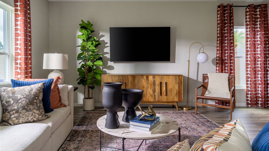 Representative furnished interior of a home built from the Indigo by Casa Fresca Homes in Crosswinds, Haines City (Image 8).