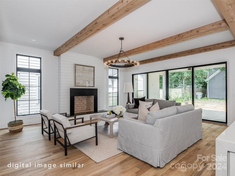 Similar family room from a different build project