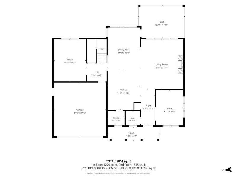 2D floor plan layout of this home in Pickens Bluff, Hiram, GA (Image 5).
