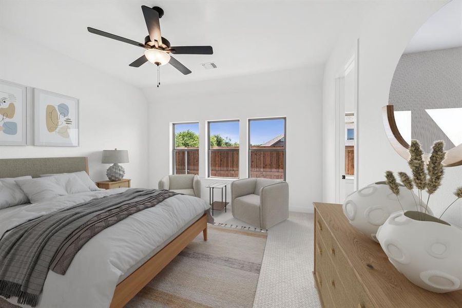 Furnished interior view inside a new home in Karis - Village Series, Crowley (Image 8). Furnished interior view inside a new home in Karis - Village Series, Crowley (Image 8).