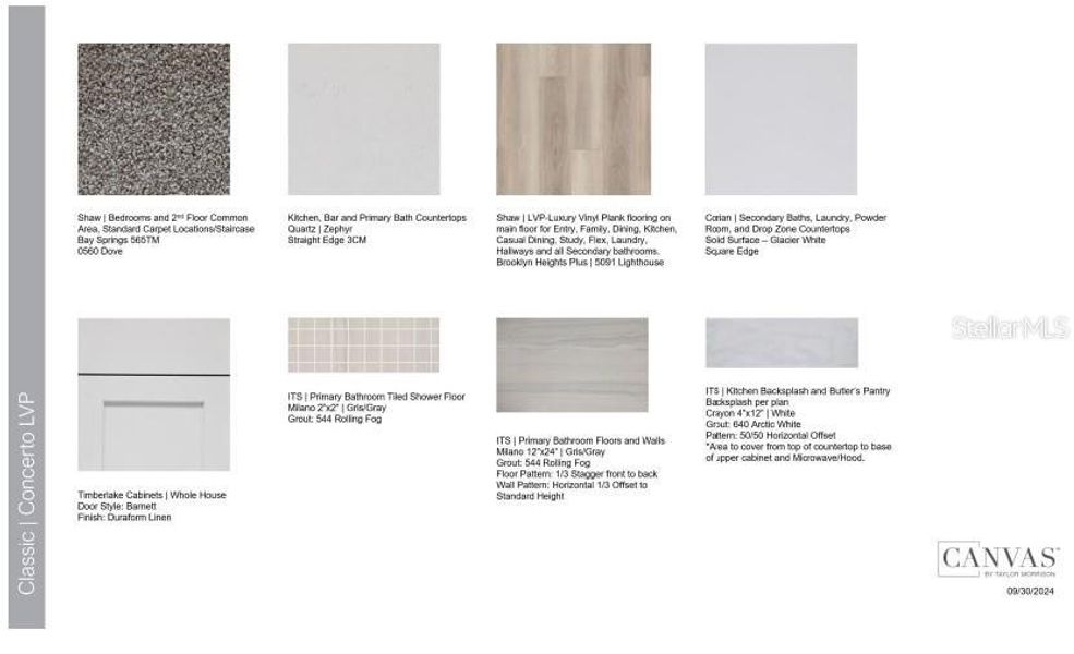 Design Selections. Home is currently under construction, selections subject to change.