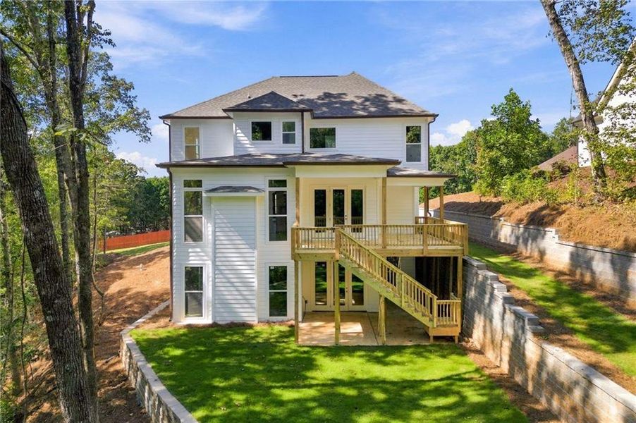 Exterior details and patio area of a home in , Flowery Branch (Image 32).