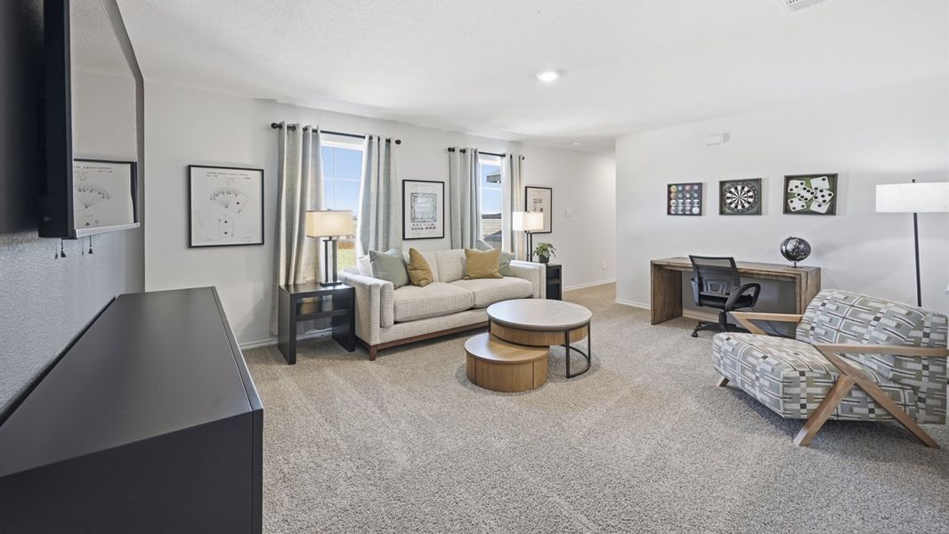 Representative furnished interior of a home built from the Murray by D.R. Horton in Sweetwater Springs, Sherman (Image 16). Representative furnished interior of a home built from the Murray by D.R. Horton in Sweetwater Springs, Sherman (Image 16).