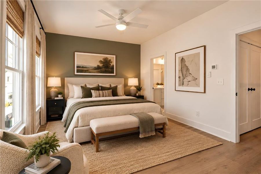 Furnished interior view inside a new home in , Hapeville (Image 12).
