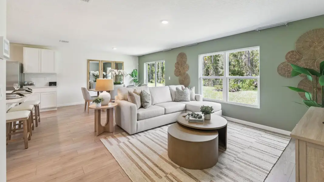 Furnished interior view inside a new home in Sunside at Ormond Station, Ormond Beach (Image 3). Furnished interior view inside a new home in Sunside at Ormond Station, Ormond Beach (Image 3).