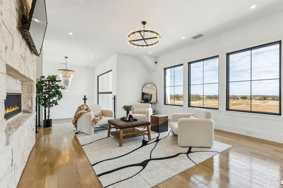 Furnished interior view inside a new home in , Bartonville (Image 26).