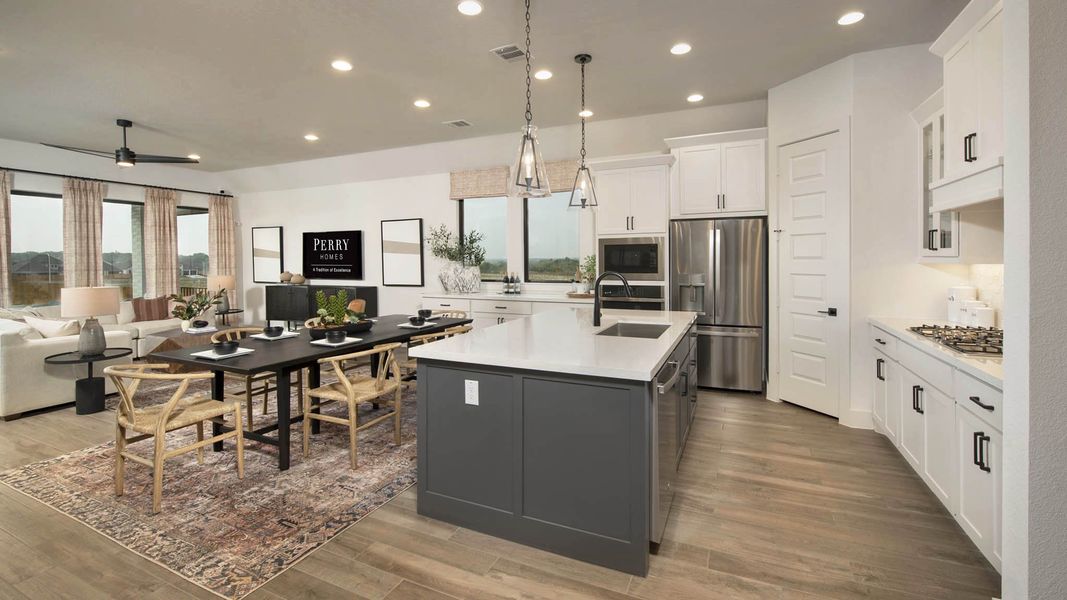 Furnished interior view inside a new home in Crosswinds, Kyle (Image 7).