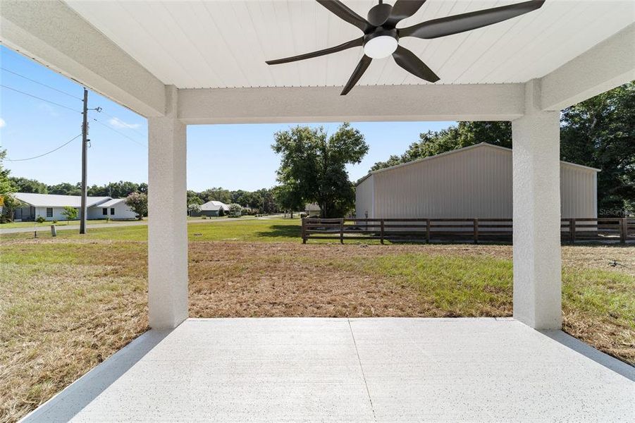 Rear Patio with Epoxy