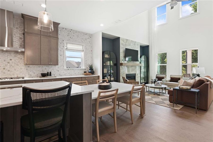 Furnished interior view inside a new home in East Harbor II at Chestatee, Dawsonville (Image 12).