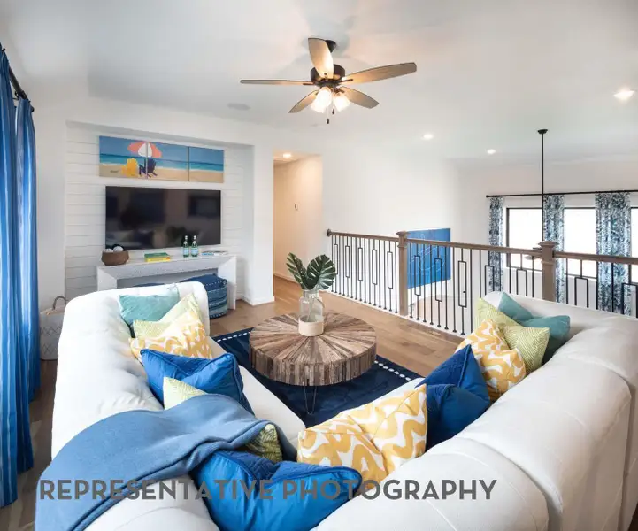 Furnished interior view inside a new home in Meridiana, Manvel (Image 15).