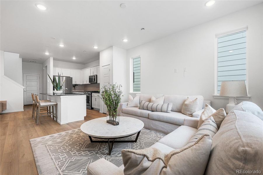 Furnished interior view inside a new home in Painted Prairie, Aurora (Image 5).