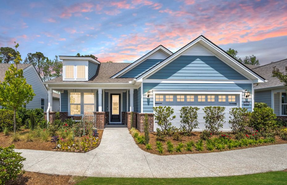 Representative exterior photo of a completed home built from the Mainstay by Del Webb in Del Webb Point Hope, Charleston, SC (Image 19). Representative exterior photo of a completed home built from the Mainstay by Del Webb in Del Webb Point Hope, Charleston, SC (Image 19).